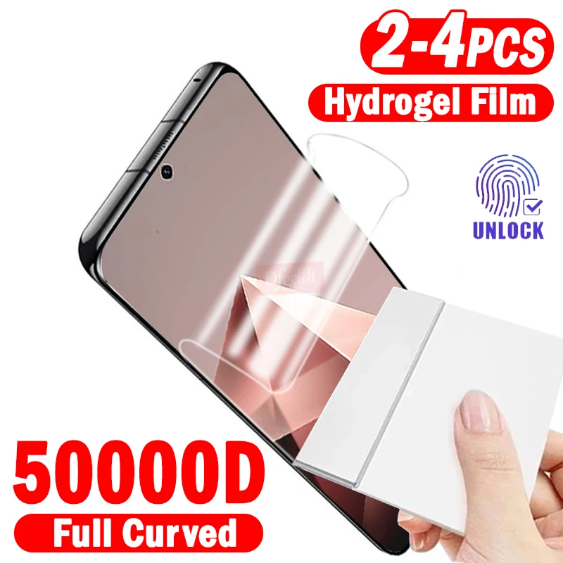 

2-4 шт., простая в установке мягкая гидрогелевая пленка для Infinix Note 50s 40s, изогнутые защитные пленки для экрана для Note 40 Pro + 4G 5G, не стекло