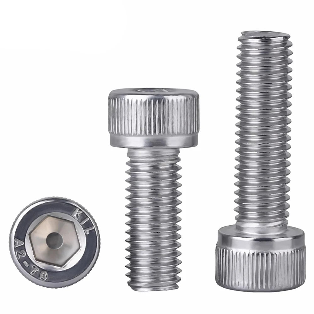 SUS304 A2 ستانلس ستيل DIN912 0 #   1 #   إلى 5 #   UNC UNF 1/8-40 5/32-32 BSW عرافة المقبس مخرش غطاء رئيس البراغي مفتاح ألين مسامير