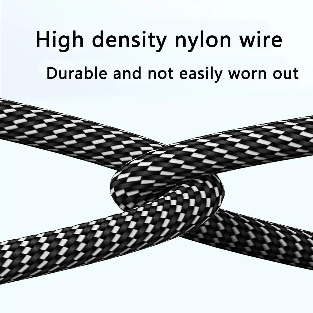 كابل USB A إلى النوع C مزامنة التاريخ 3A شحن سريع من النايلون المضفر كابل شاحن للهاتف المحمول Samsung Huawei Android Typec #3