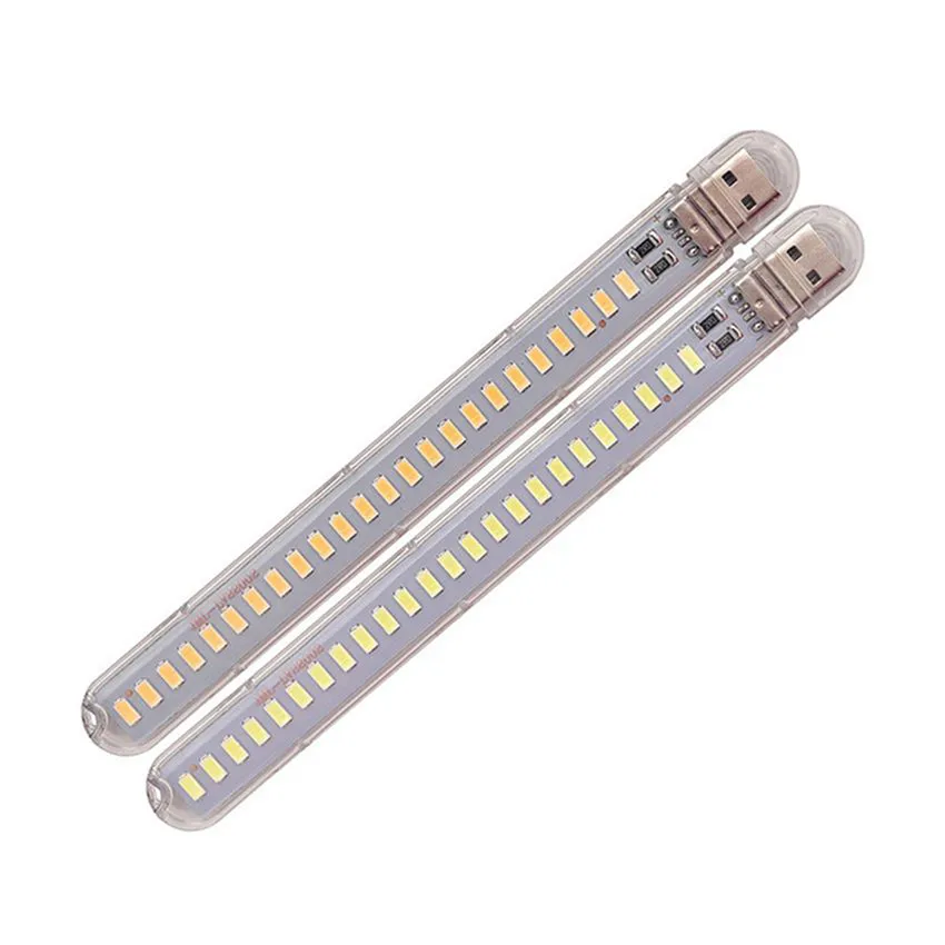 1pc 24LEDs USB Portable Strip Light Book Lamp 5730 Led Night Lights Room Emergency Lighting Suitable for Power Bank Computer