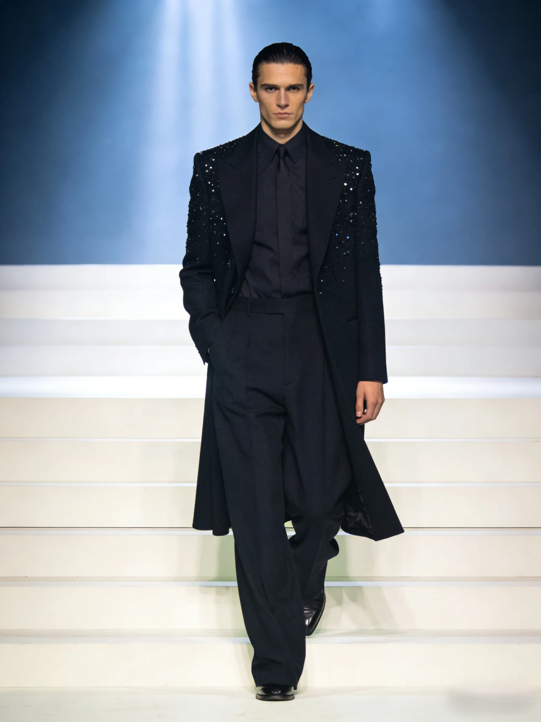 

Белый мужской костюм-двойка (пиджак + брюки) с жемчугом, роскошный, для свадьбы, официальных мероприятий, офиса, деловых встреч, жениха, пиджак-смокинг