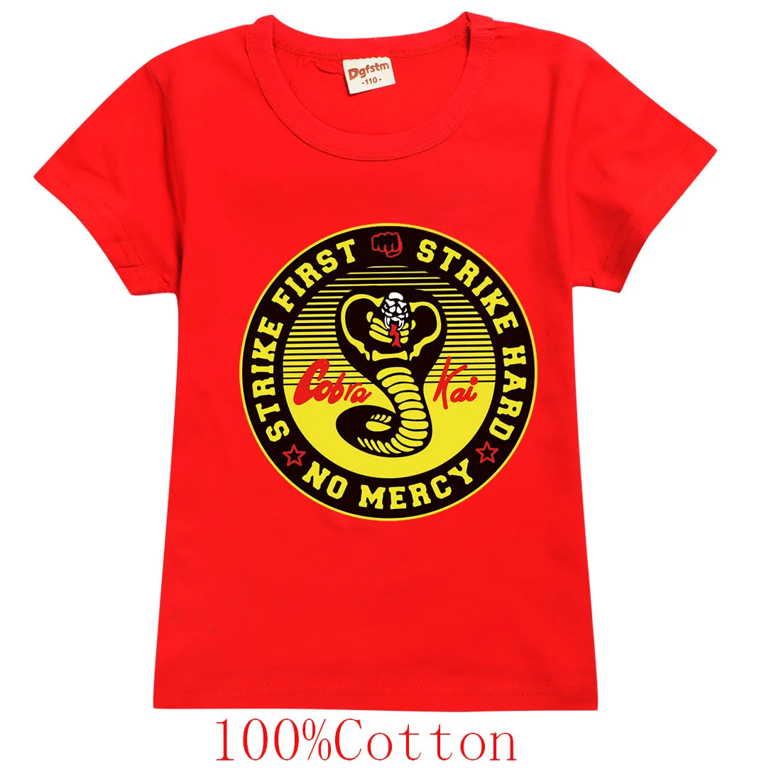 Summer Fashion Short Sleeve Cobra Kai 3D Printed Childen T-Shirt Round Neck Casual Streetwear Boy Girl Children Cool Tops