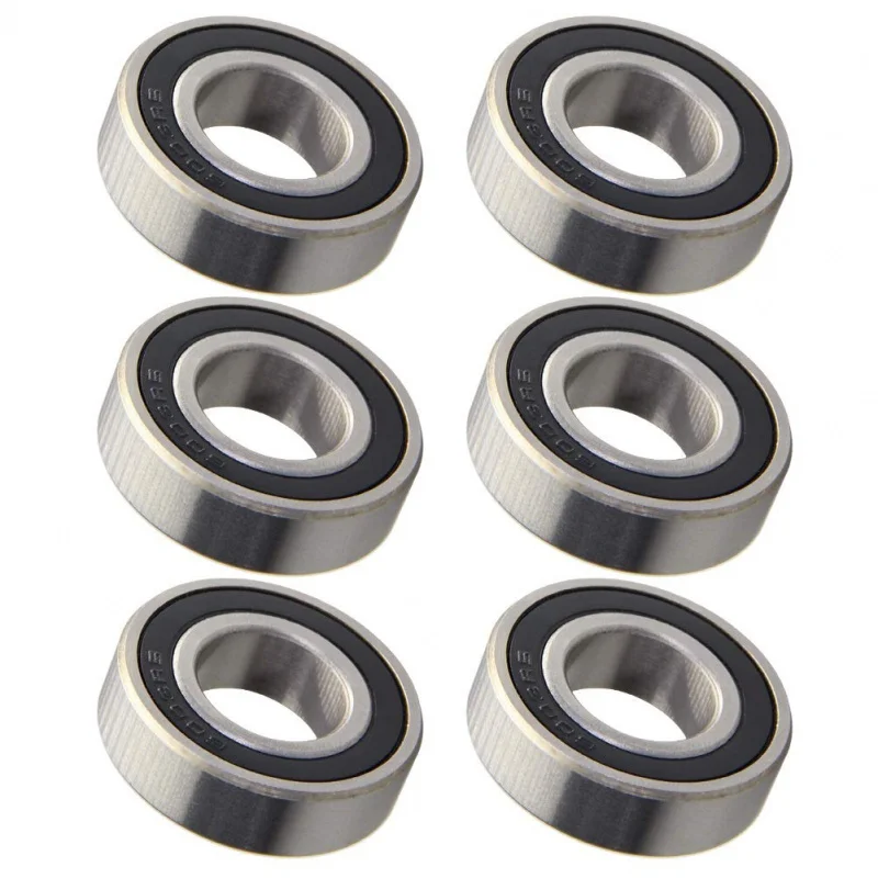 6Pcs 17x35x10mm(ID x OD x TIK)Miniature Deep Groove Ball Bearings 6003-2RS Skateboard Bearings Double Rubber Seal