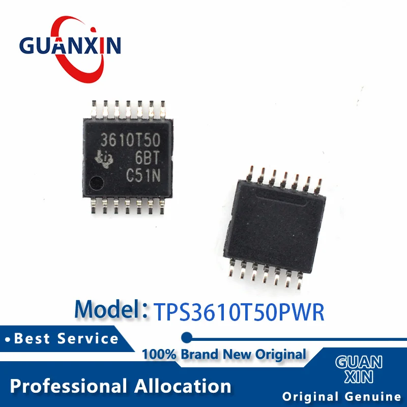 

100% New electronics TPS3610T50PWR TPS3610T50PW TSSOP-14 Marking 3010T50 TPS3610T50