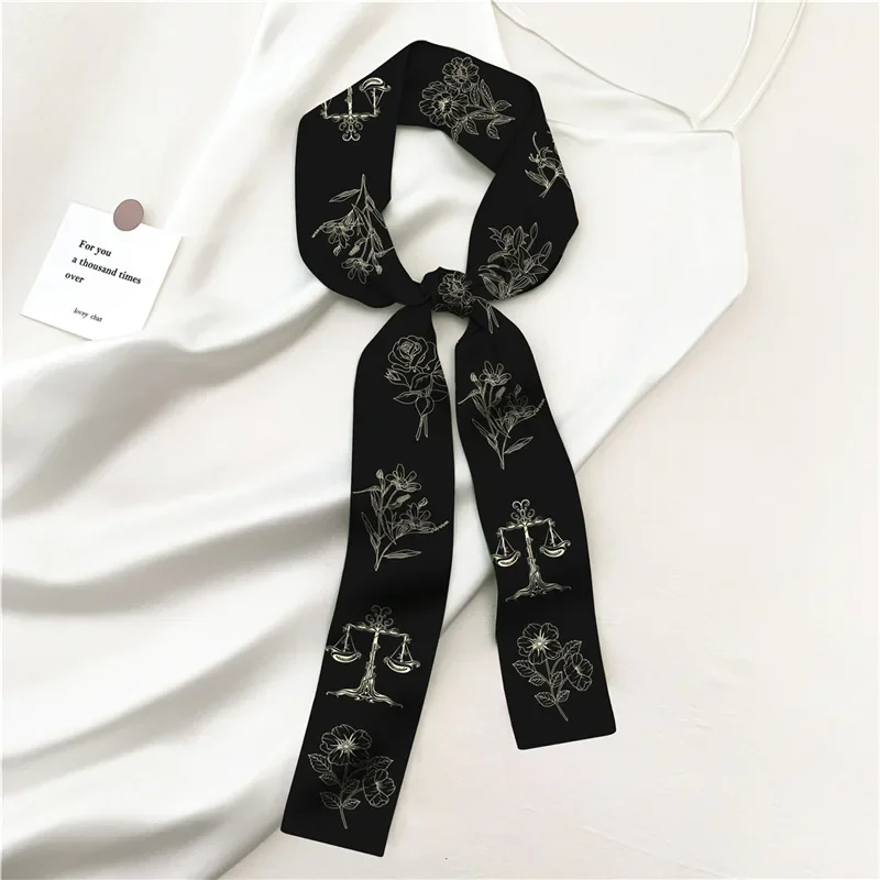 

Chinese wind streamer for women's spring and autumn with double-layer imitation silk professional decorative scarf for women