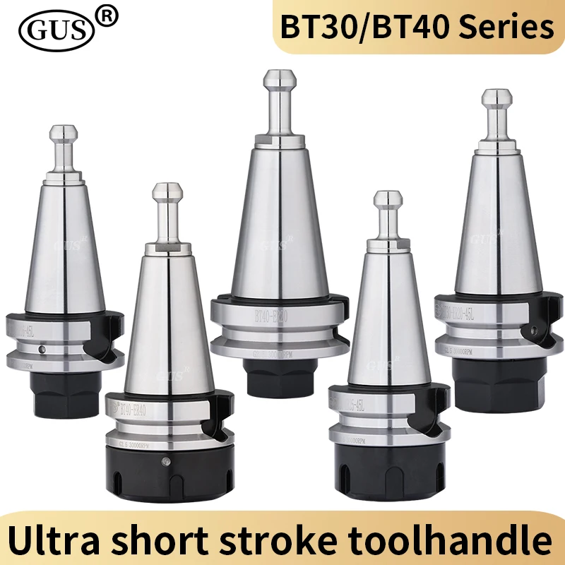 BT30 BT40 Short toolholder ER16 ER20 ER25 ER32 ER40 45L spindle toolholder CNC machining center lathe tool holder milling tools