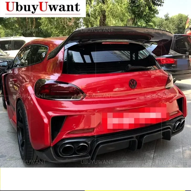 For Volkswagen Scirocco Standard Black Rear Roof Spoiler Lip Tail High Quality ABS Plastic Material 2009-2018 (And-R)