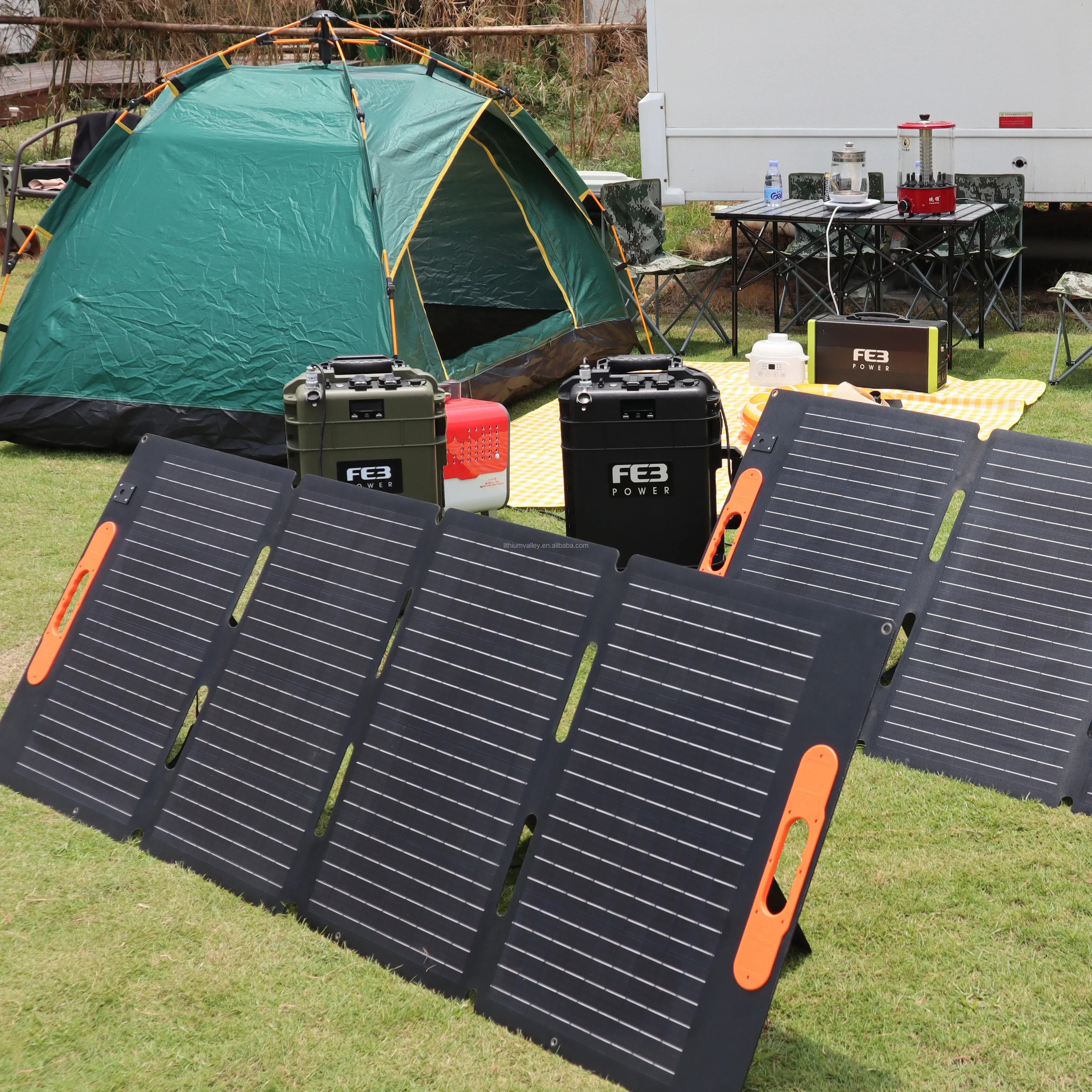 

Hot Sales 200w 400W 600W Foldable Solar Panel System Portable Flexible Solar Panel For Home Solar Generator