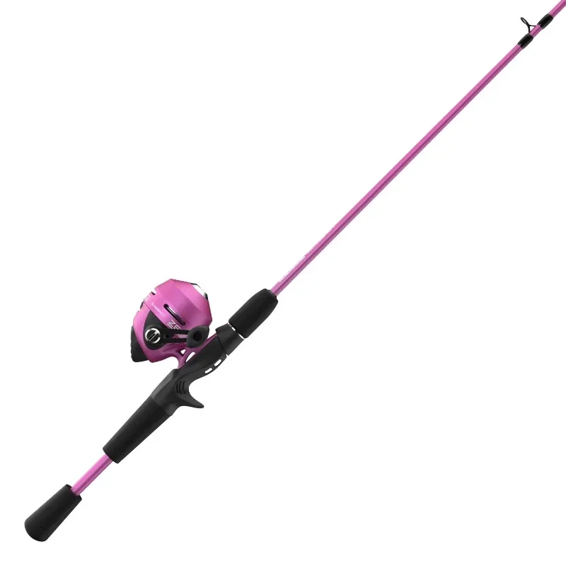 

Slingshot Spincast Reel and Fishing Rod Combo, 5-Foot 6-Inch 2-Piece Fishing Pole, Size 30 Reel,Innovative design
