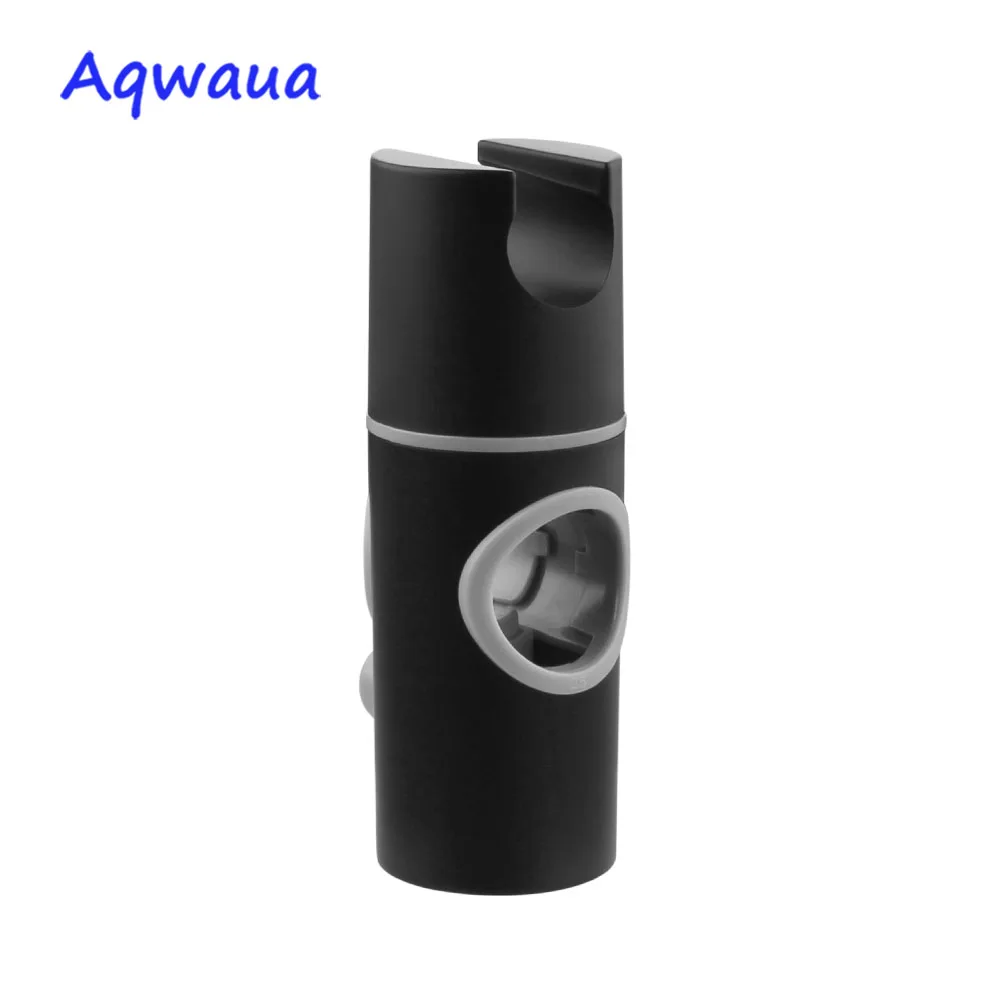 Aqwaua Black Handheld Shower Head Holder for Slider Bar 25mm Height Angle Adjustable Sprayer Replacement Part