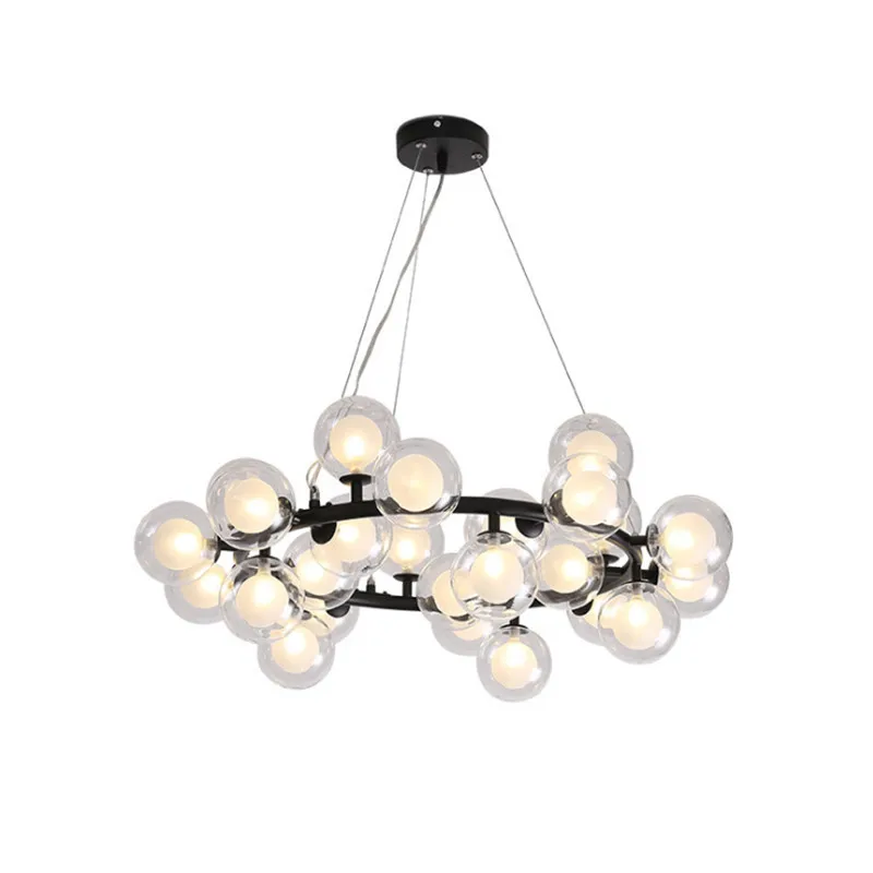 Nordic Postmodern Magic Bean Chandelier Restaurant Living Room Lamp Creative Luxury Iron Personality Artist Home Lamp