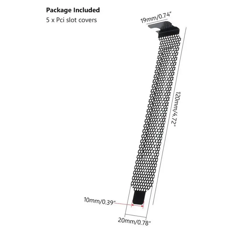 5 Stuks Pci Slot Cover/Pci Slot Cover Stof Filter Blanking Board Koelventilator Filter Filter Ventilatie Pc Computer Case