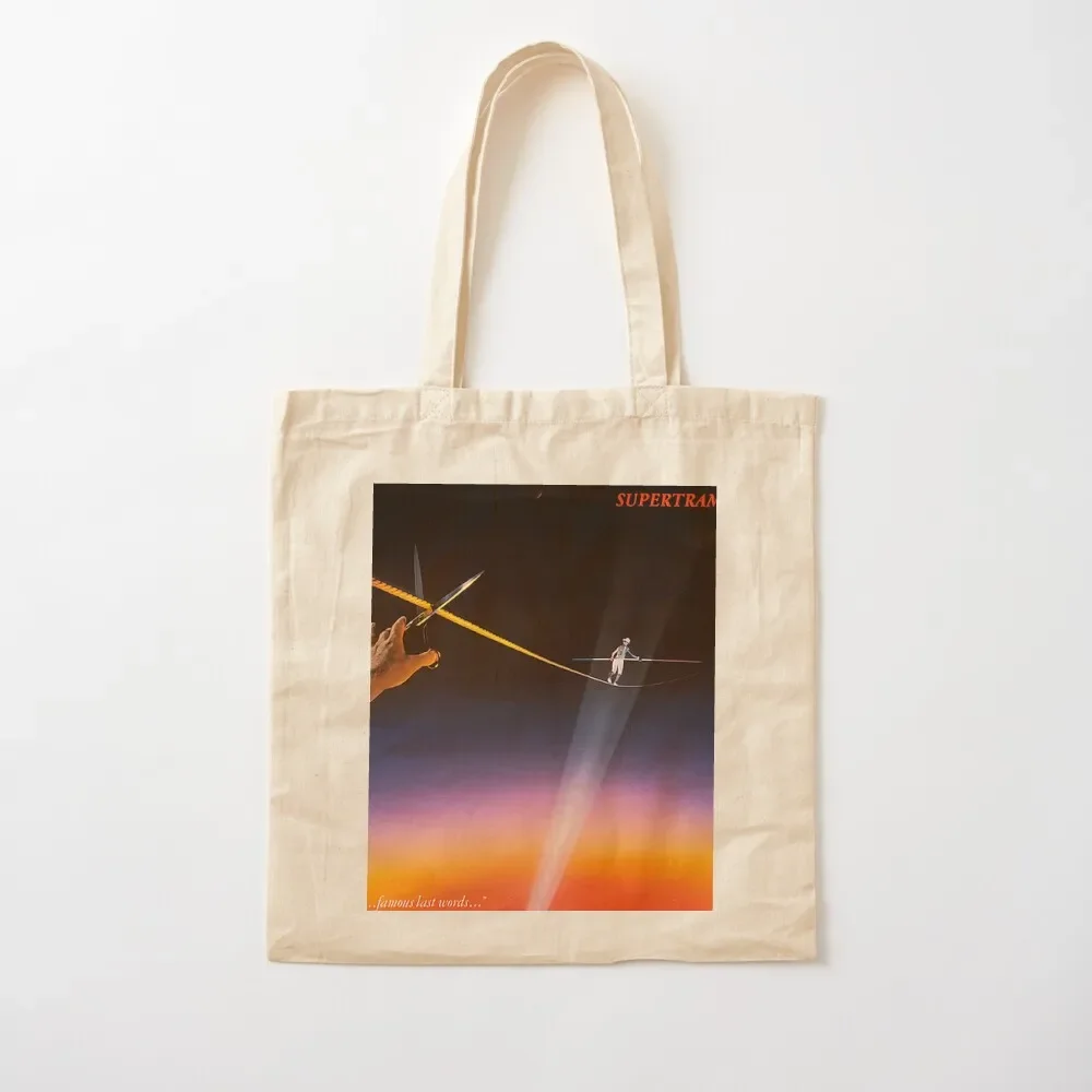 

Supertramp - logo Flat Tote Bag handbag reusable grocery bags tote bag woman Tote Bag