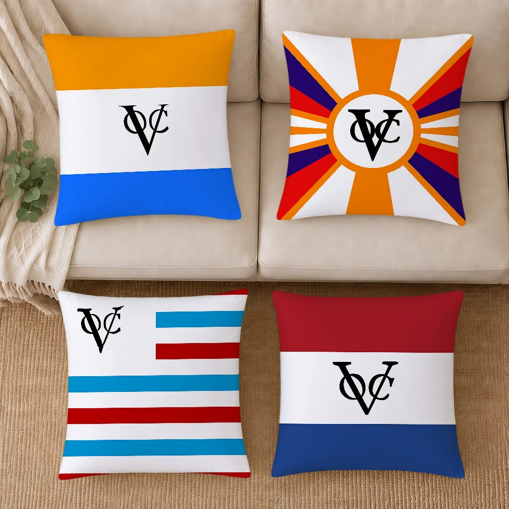 D-Dutch East India Company V-voc Soft Pillowcase Double Sided Sofa Home Living Room Decor Bed Hogar Pillowcover Gift
