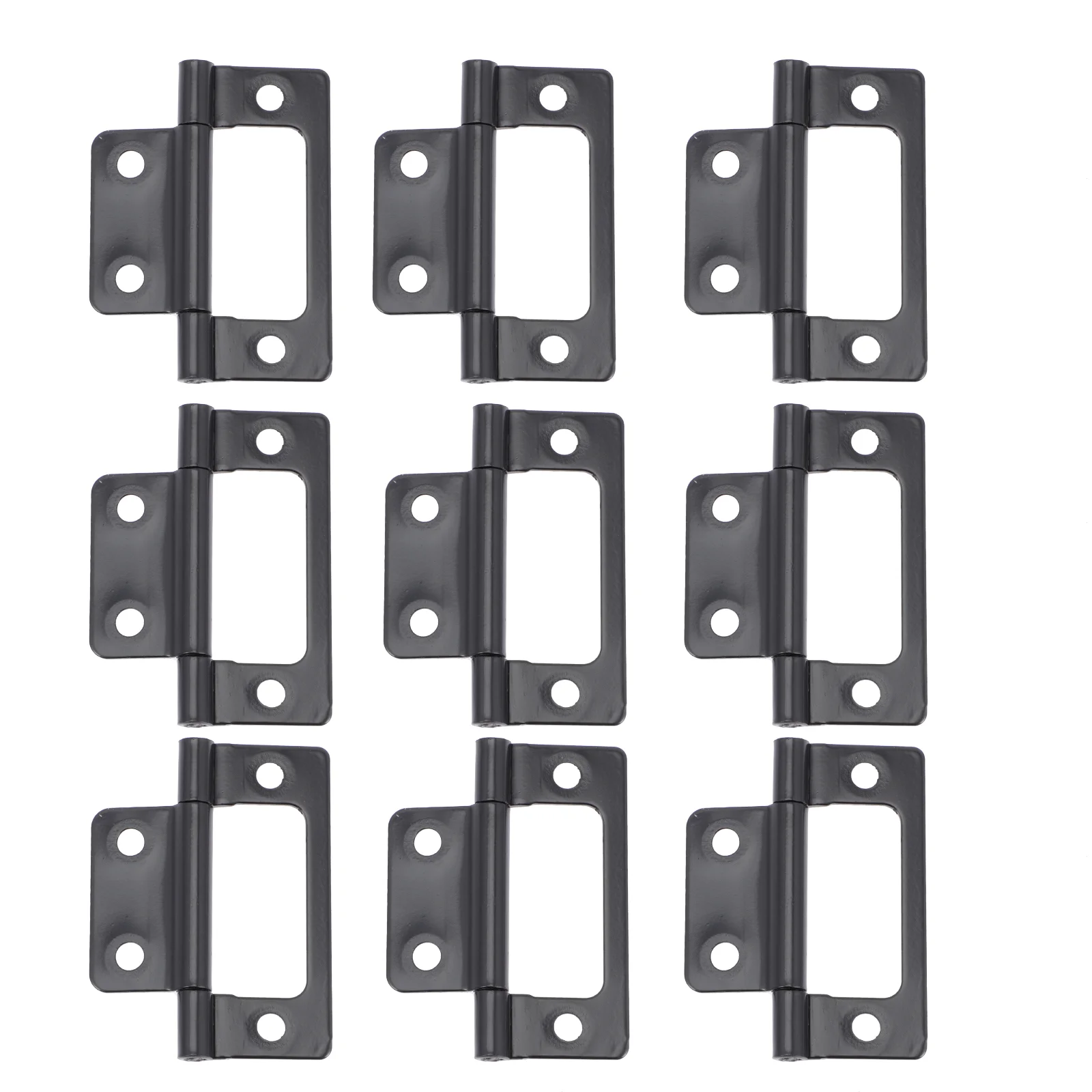 

12 Pcs Mother Hinge Bearing Capacity Hinges Small Door Cabinet Multipurpose Matte Black Wrought Iron Professional