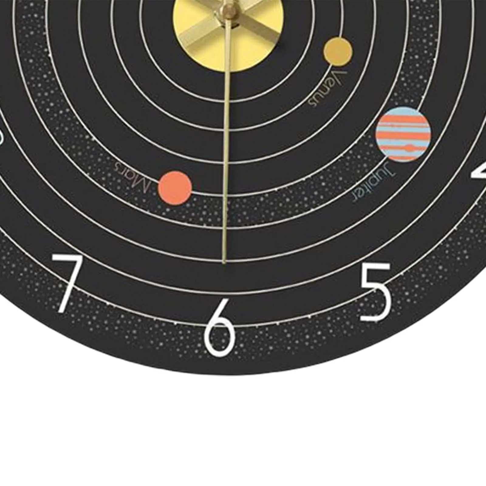 Solar System Home Wall Clock Battery Powered 12 inch Astronomy Education Modern Non Ticking Decorative Clock for Living Room
