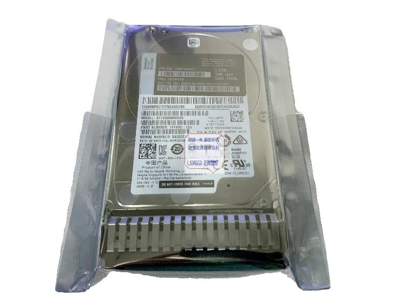 

7XB7A00027 00YK016 1.2T 10K SAS 2.5 12gb 1.2TB SR650 Hard Drive Used