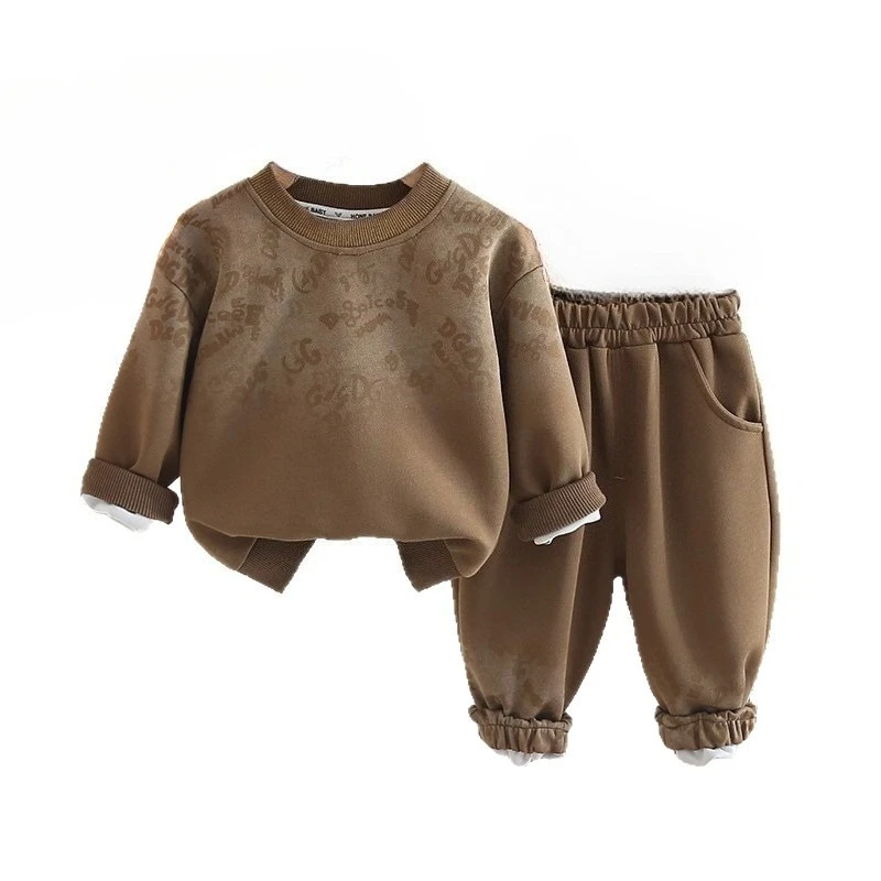 

New Spring Autumn Baby Girls Clothes Children Boys Letter Long Sleeved T-Shirt Pants 2Pcs/Sets Infant Clothing Kids Tracksuits