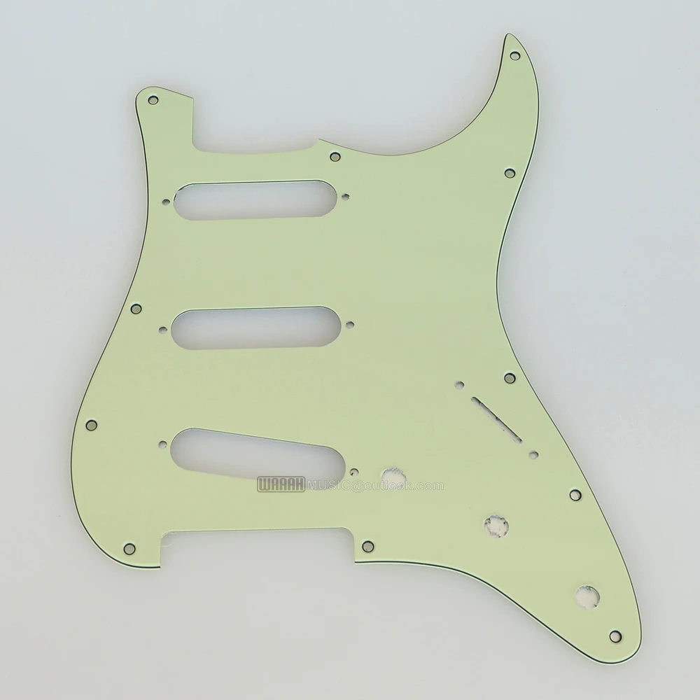 11 Holes SSS Guitar Pickguard for Fende ST Guitar 3Ply