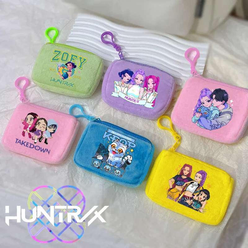 KPop Охотники на демонов Кошелек для монет для девочек Милый мультяшный плюшевый кошелек Портативная мини-сумка для хранения Подвески Украшения Подарки для детской вечеринки KPop Охотники на демонов Кошелек для монет для девочек Милый мультяшный плюшевый кошелек Портативная мини-сумка для хранения Подвески Украшения Подарки для детской вечеринки