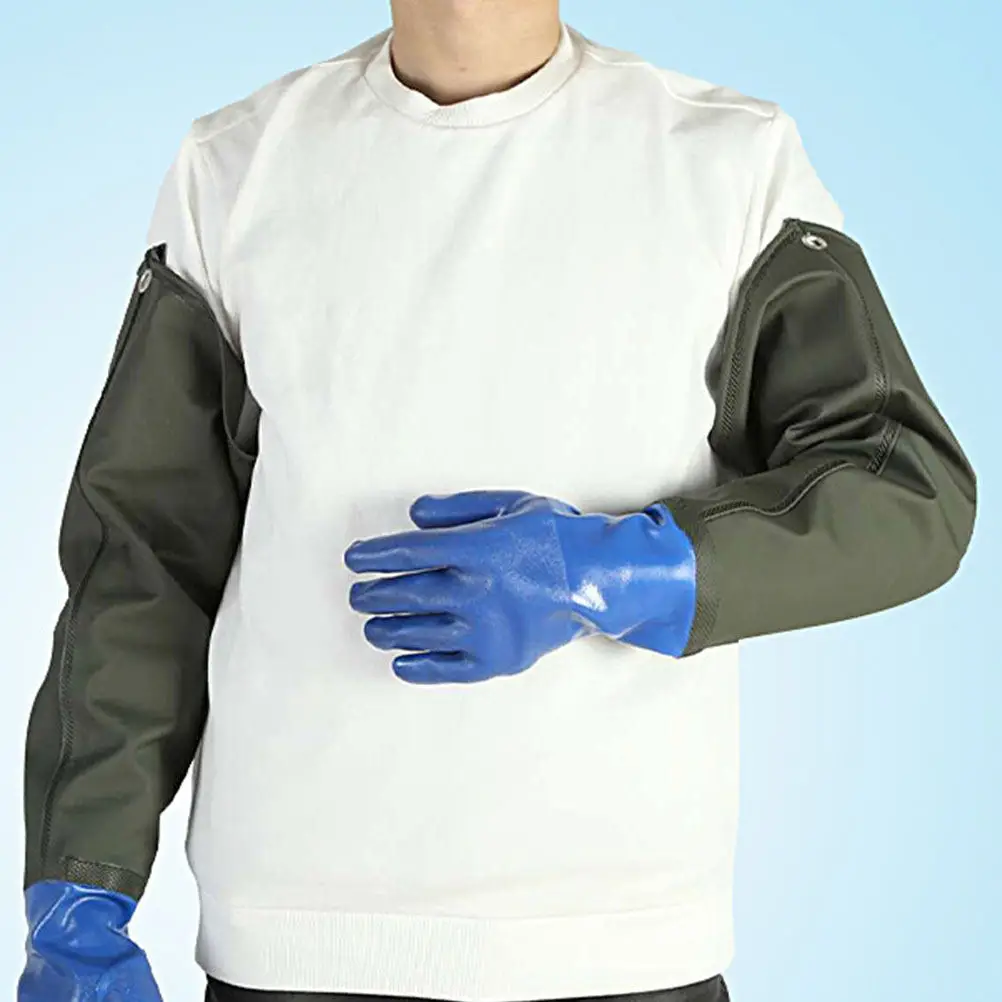 

1Pair Acid Alkali Resistant Gloves Premium PVC Reusable Waterproof Gloves with Skid Resistance for Industrial Use Mining Oil