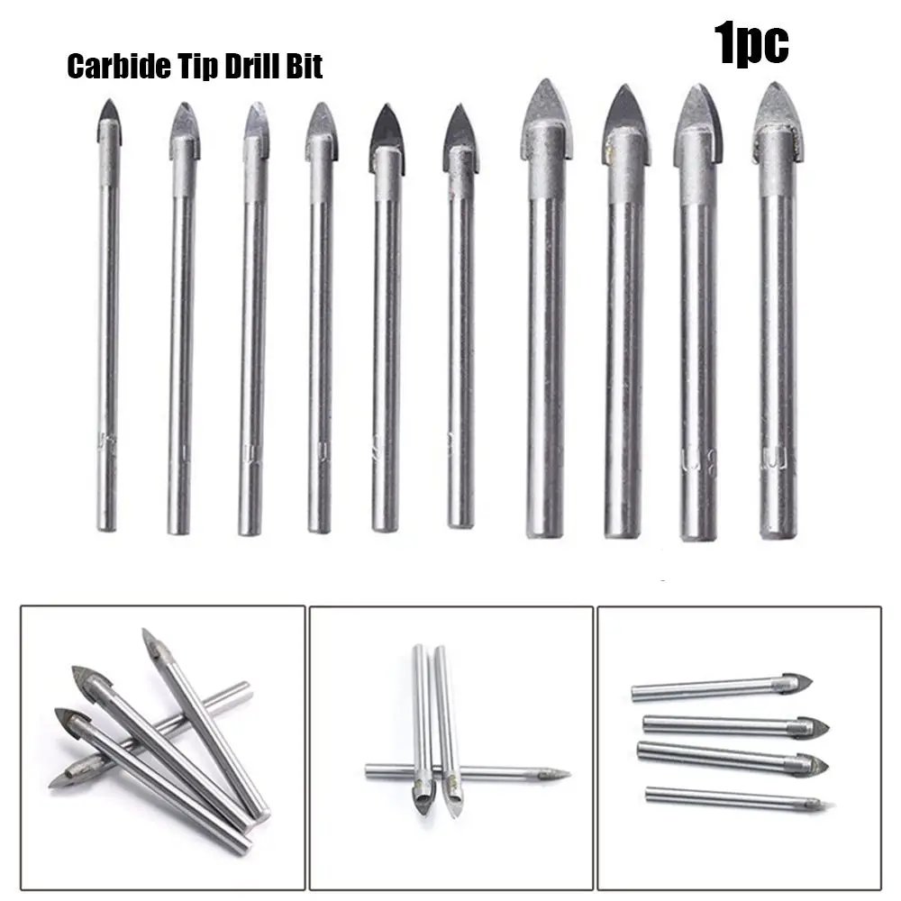 

1pc For Tile /Marble/ Mirror 3-16mm Tungsten Carbide Tip Cut Tools Power Tool Accessories Triangle drills Glass Drill Bit