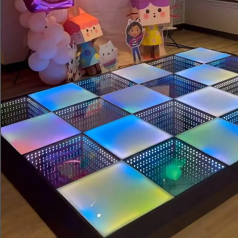 High Quality Waterproof DJ LED Digital Dance Floor, Portable Matrix Design Easy Install for Wedding Party Stage