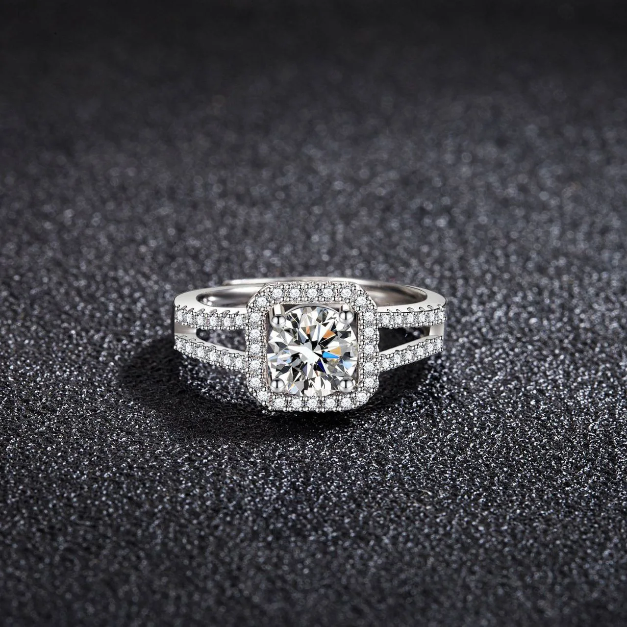 New 925 Sterling Silver Ring Shining 5A Zircon  for Women Wedding Jewelry Engagement Charm Party Fashion Gift Top Quality Ring