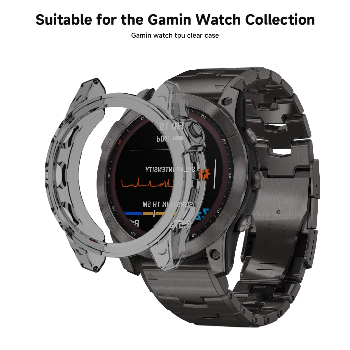 Soft TPU Protector Case for Garmin Fenix 7 7S 7X Pro 6 6S 6X Pro 5 5S 5X Plus Transparent Protective Case for Garmin watch Slim