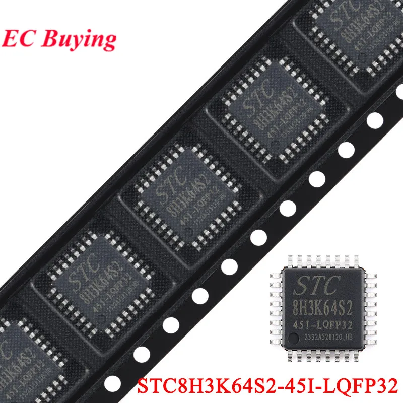 5pcs/1pc STC8H3K64S2 STC8H3K64S2-45I-LQFP32 STC8H3K64 STC 8H3K64S2 1T 8051 Microprocessor Microcontroller Chip IC New Original