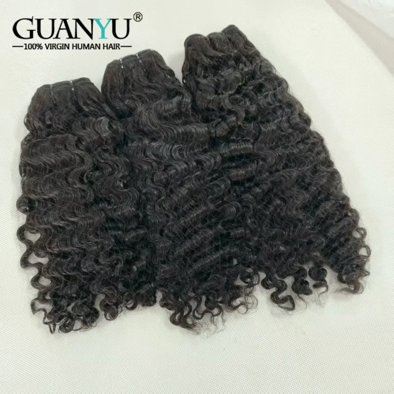 نطاط مجعد اللون الطبيعي حزم الشعر البشري البرازيلي وصلات شعر نطاط مجعد الشعر البشري حزم