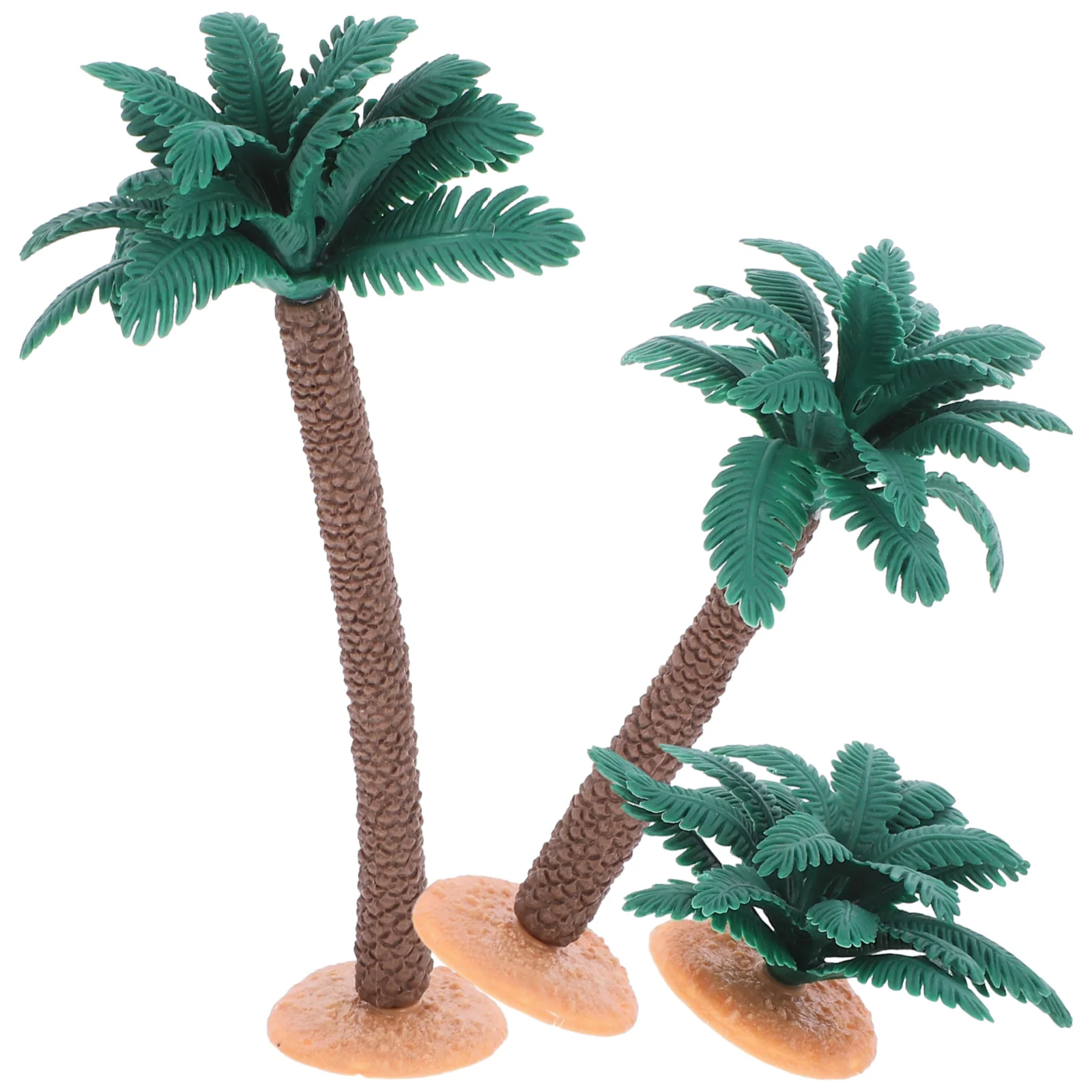 3 Pcs Faux Trees Scenery Simulation Toy Simulated Plant Green Artificial PVC Safe Fine Workmanship Desk Office