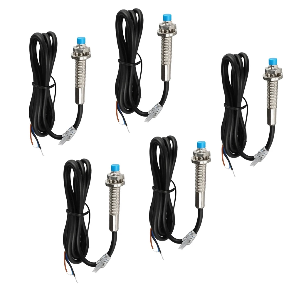 Pack of 5 LJ8A3-2-Z/BX M8 Inductive For Proximity Sensors for Robotics Manufacturing and Automotive Applications 2mm Range