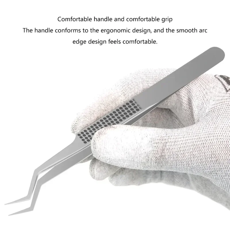 ST-20 Pinzette per saldatura professionali Pinzette elettroniche in acciaio inossidabile per PCB SMD IC chip CPU High Flying Line