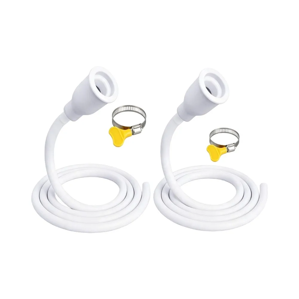 Silicone Faucet Hose Adapter Kit with Anti-Kink Tubing and Dual Clamps for Efficient Water Movement Between Sources and Vessels