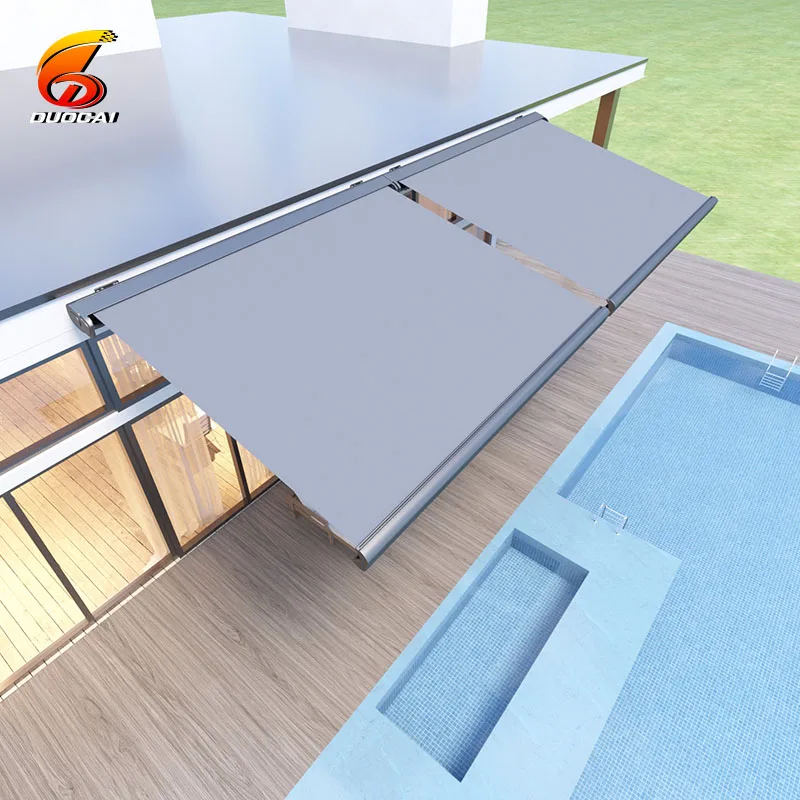 

Electric Control Awning Retractable Wall Mount Roof Waterproof Rain Cover for Balcony
