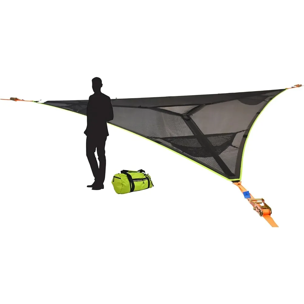 

"Original Tree Tent Company Trillium Giant Hammock for Three Adults with Anti-Roll, Central Access Hatch and Ratchet Straps"