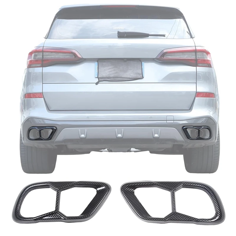 Car Tail Muffler Accessories For BMW X5 G05 X6 G06 X7 G07 2019-2022 (M60) Carbon Fiber