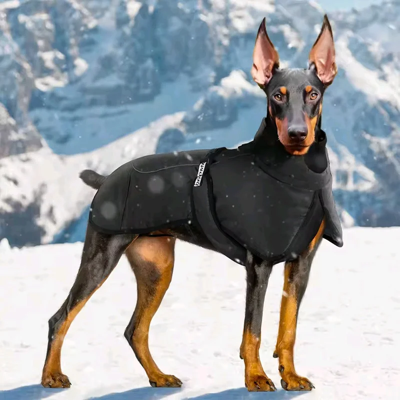 

Doberman Autumn Winter Warm Clothes For Large Dogs Waterproof Big Dog Vest Jacket Thicken Pet Dog Coat Bulldog Labrador Outfits