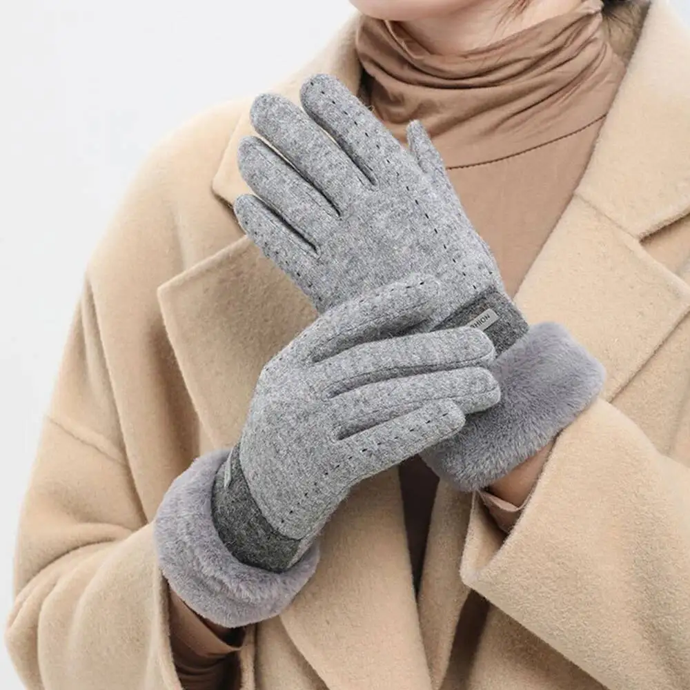 

Winter Women Gloves Hand Warmer Thermal Fleece Lined Guantes Full Finger Touchscreen Waterproof Outdoor Sport Bike Cycling Glove