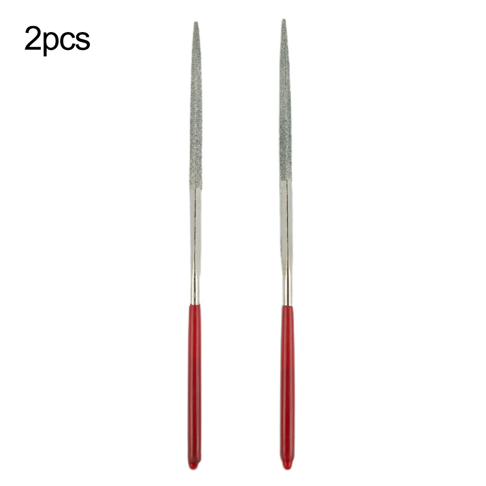 Triangular Diamond Needle File Set, Moagem, Polimento de Arquivos, Aço, Pedra, Metal, Madeira, Eletrônicos, Ferramentas de Reparação, 3x140mm