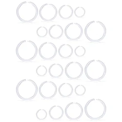 WKOUD Septum Retainer Bioflex Flexible Clear Acrylic Nose Hoop Ring Clicker Horseshoe Cartilage Daith Tragus Rings Body Piercing