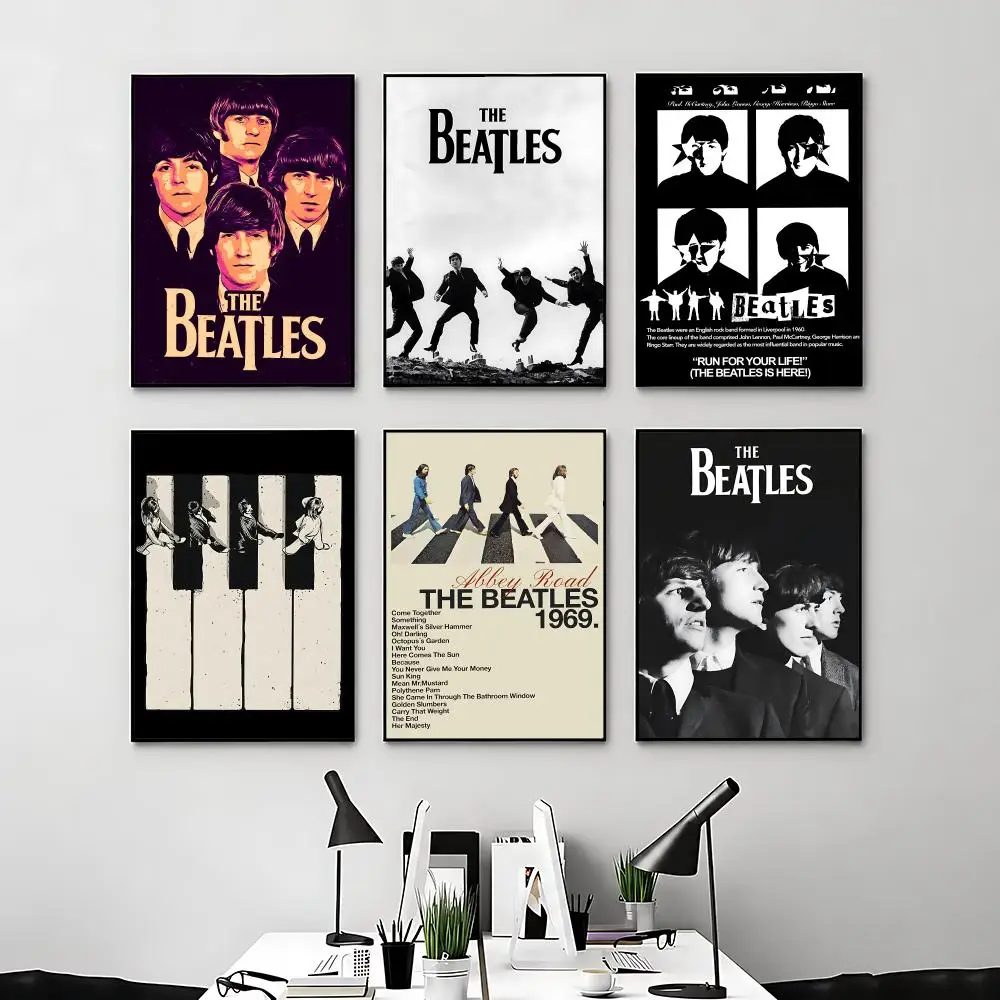 band The Beatles Poster Posters Anime Room Decor Decoration Movie Backpack Wall Interior Music Wall Art