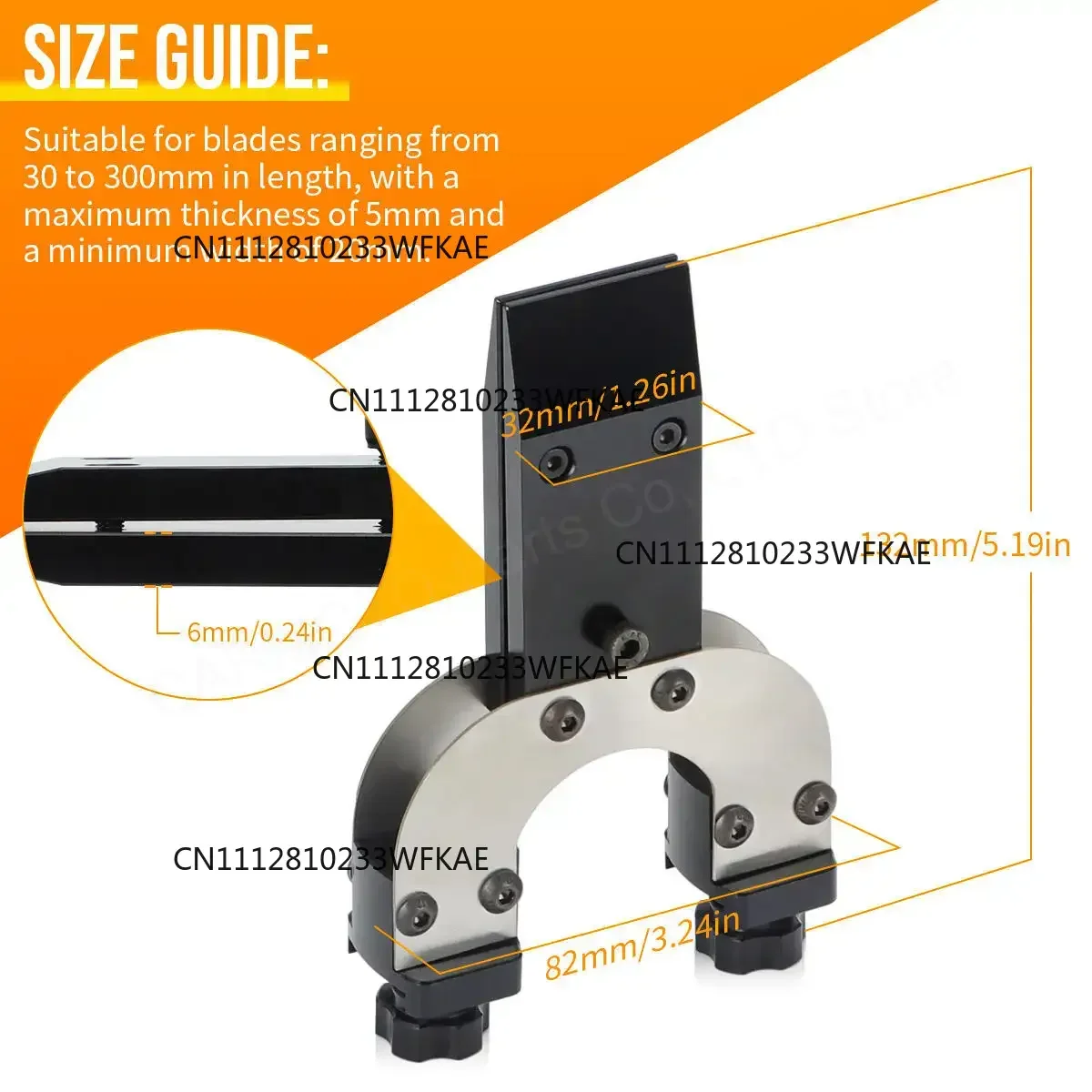 Single Clamp For Kadet And K03 And Pioneer Fixed Angle Knife Sharpeners Adjustable