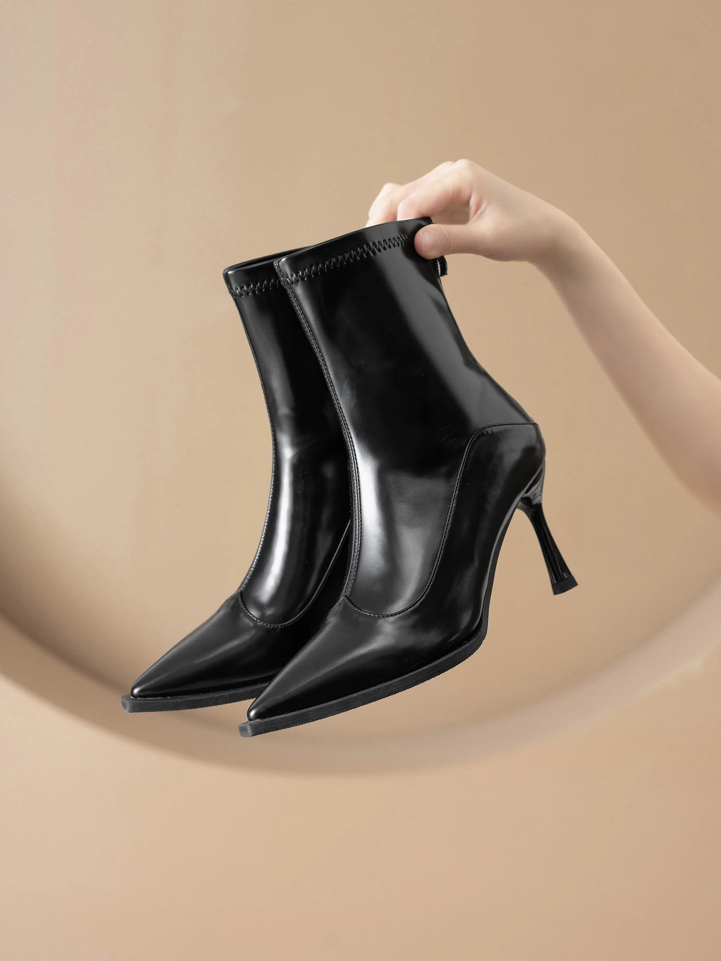 elegant-black-pointed-toe-high-heel-short-boots-women's-fashionable-autumn-winter-thin-ankle-boots-retro-style-versatile-boots