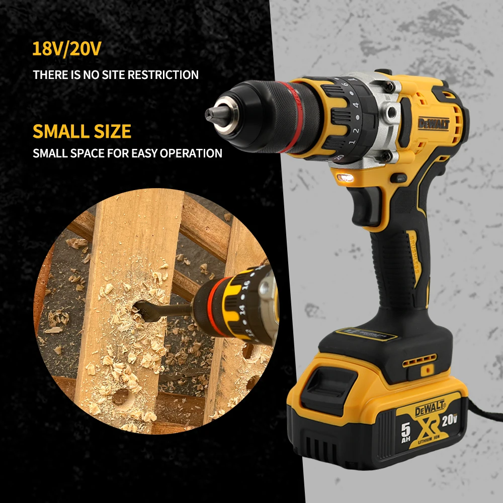 Imagem -05 - Dewalt-furadeira Elétrica Compacta sem Fio Dcd791 Driver Motor sem Escova Furadeira Elétrica Ferramenta Chave de Fenda Dewalt Battery Charger Tool