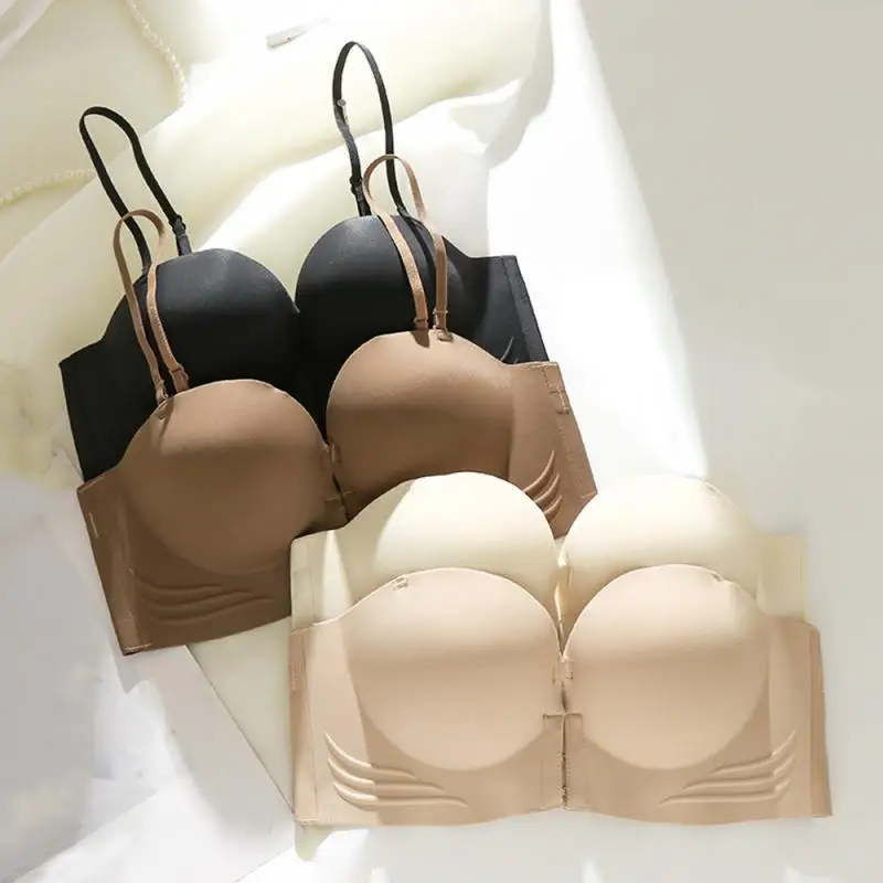 Reggiseno da donna semplice Cinghie rimovibili Reggiseni intimi Sezione sottile senza anello in acciaio Comodo reggiseno da notte Gilet sportivo Reggiseno da yoga