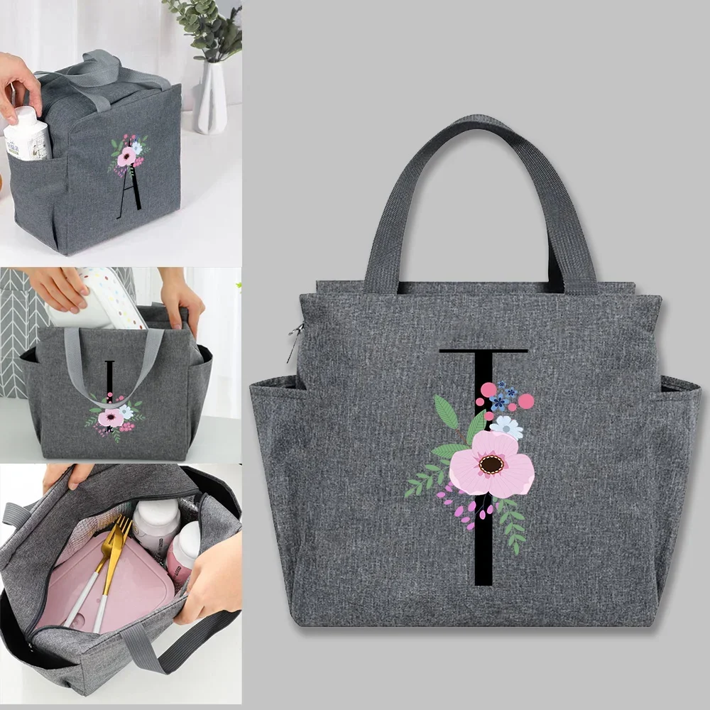Cooler Bags Waterproof Nylon Portable Zipper Thermal Lunch Bag for Women Portable Fridge Bag Lunch Dinner Box Food Bags for Kids