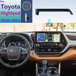 Soporte magnético de teléfono para coche, Base fija de pantalla, carga inalámbrica, MagSafe, para Toyota Highlander 2020, 2021-2024, XU70