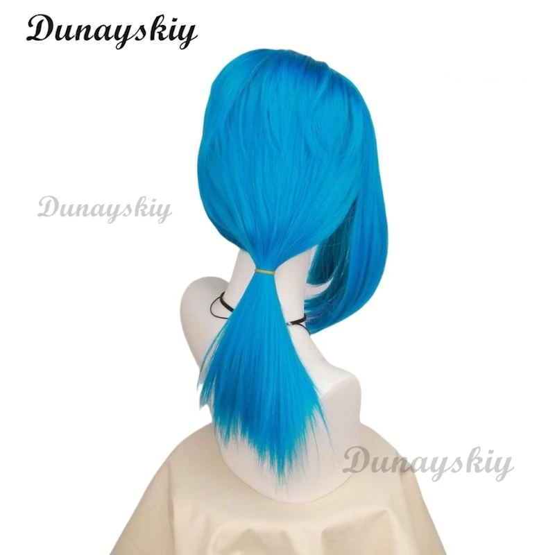 Anime League of Legends Temporada 2 LOL Arcane Jinx Cosplay peluca sombrero Prop azul púrpura Jinx peluca para Halloween carnaval personalizado